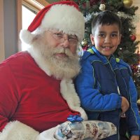 Santa drops in at children’s party