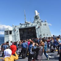 This Is You participants step aboard HMCS Winnipeg