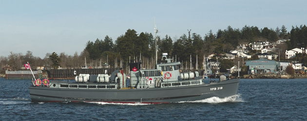 Auxiliary Fleet Vessel YFB 318 A harbour ferry (Blue Boat)