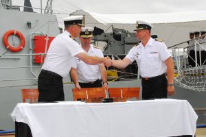 Cdr James Sprang and Cdr Lorne Carruth