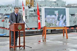 Peter MacKay, Minister of National Defence, announces new jetties for CFB Esquimalt