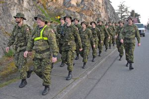 Nijmegen marchers practice