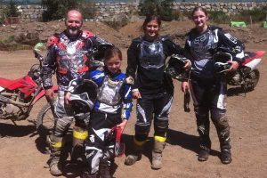 family enjoying motocross