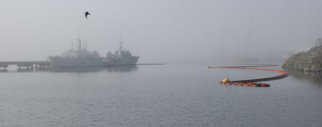 ships in the fog