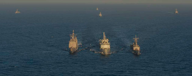ships in formation