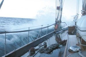 HMCS Oriole rough seas