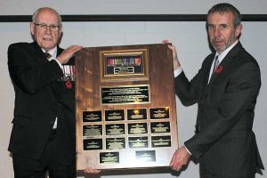 Nigel Brodeur presents to Bertrand Dupain