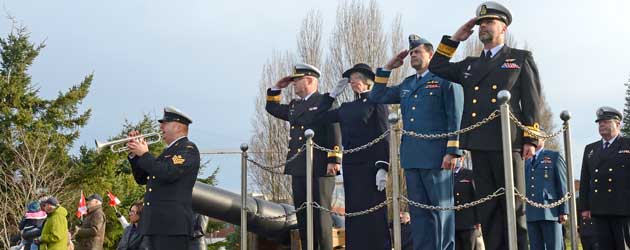 command team salutes HMCS Regina