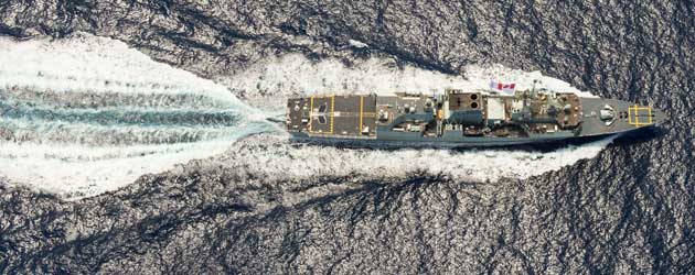 HMCS Regina at sea