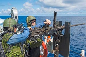 .50 cal heavy machine gun in HMCS Regina