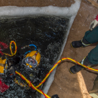 deep sea ice diving