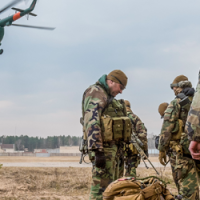 fast rope down during exercise