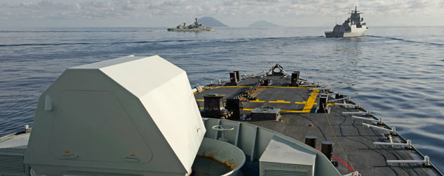 HMCS Winnipeg sailing