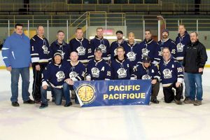 The Men’s Senior Tritons hockey team.