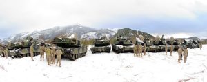 Members of Charlie Company 2-7 Infantry Battalion of Fort. Stewart, Georgia prepare their tanks prior to deploying to the field during Exercise COLD RESPONSE in Namsos, Norway on Feb.28.