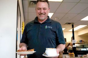 Photos Peter Mallett, Lookout Master Seaman (Retired) John Duncan serves up freshly made soup and sandwiches at one of his two restaurants.