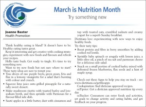 nutrition month try new