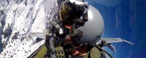 Capt Andrew Jakubaitis, CF-188 Hornet pilot from Air Task Force-Romania, flies over the Transylvanian Alps during a mission for Exercise Resilient Resolve April 1. Photo: Capt Andrew Jakubaitis 