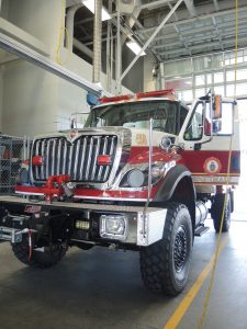 Rachel Lallouz, Lookout The new range truck, used to fight wilderness fires, at the CFB Esquimalt fire hall.