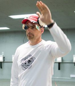 Capt Mark Hynes is introduced to the crowd before the start of the Canadian Airgun Grand Prix at the Pan Am Shooting Centre in Cookstown, Ont., May 1.