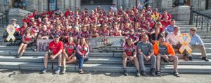 The Boomer’s Legacy Team gathers for a group photo at the conclusion of the event at the British Columbia Legislature Building, Victoria, B.C. June 12.  Photo by Cpl Brent Kenny, MARPAC Imaging Services