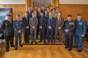 16 new officer cadets were enrolled at a ceremony at Royal Roads University in Victoria. Photo by MCpl Brent Kenny