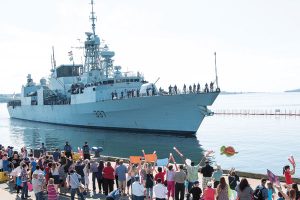 HMCS Fredericton arrives home in Halifax on July 5 after a six-month deployment on Operation Reassurance.