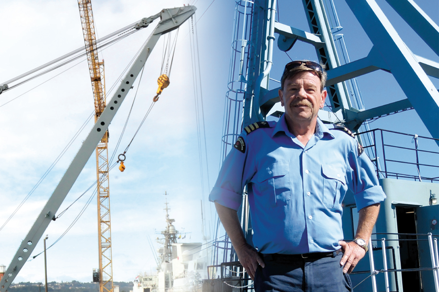 Barge Master Shawn Taylor says he and his crew are proud of the work they do aboard North America’s only remaining operational steam powered crane barge, YD 250.