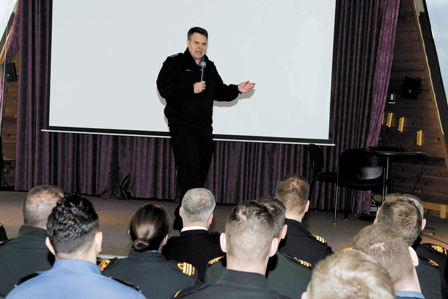 Vice-Admiral Lloyd conducts Town Hall