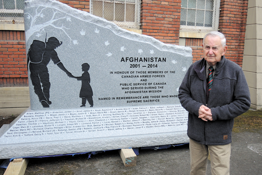 Brigadier General (Ret’d) Larry Gollner, chair of the Afghanistan Memorial Society, after unveiling a new monument commemorating the service of 40,000 civilians and military who served in Afghanistan.