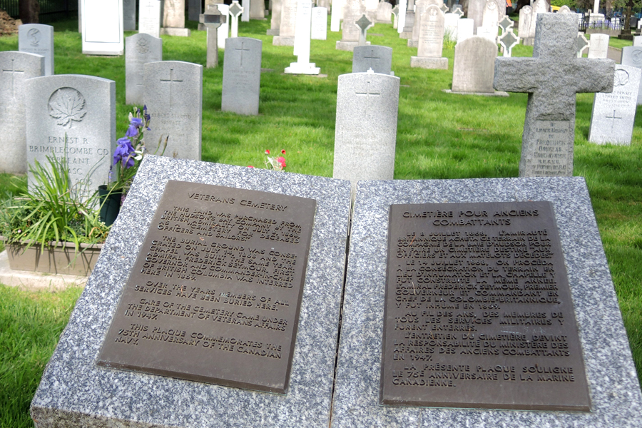 A view of the main entrance at Veterans Cemetery in Esquimalt, May 9. Photo by Peter Mallett, Lookout Newspaper