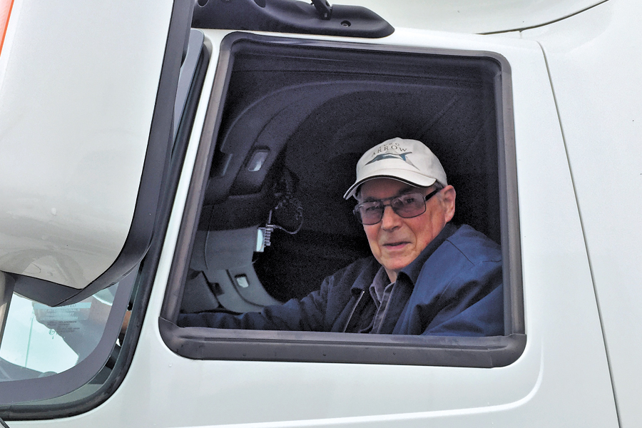 Transport and Electrical Mechanical Engineering (TEME) employee Jackson Filtness celebrated his 75th birthday Oct. 23 by driving one of his unit’s big rigs. A former truck driver for TEME and Canadian National Railways, Filtness has enjoyed 51 years of public service. He currently drives a base taxi cab. Photo by TEME
