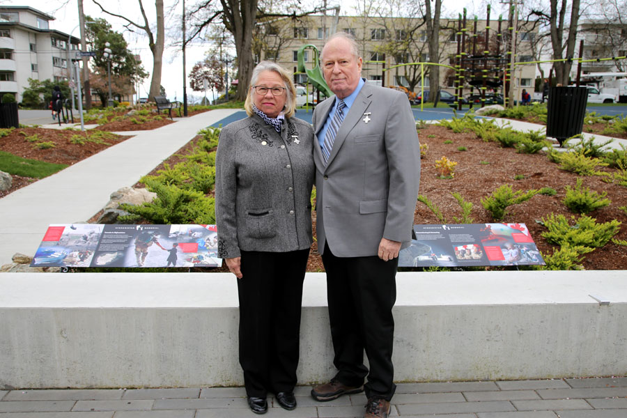 Dr. Richard and Jane Nuttall, parents of the late Lt Andrew Nuttall who died in 2009 from an IED in Kandahar. Photo by SLt M.X. Déry