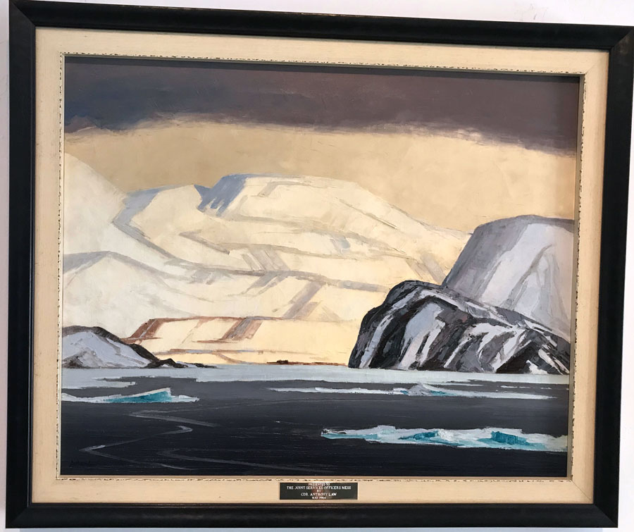 This original painting by Cdr Anthony Law, painted on board HMCS Labrador during Arctic surveys in 1957, has recently been donated to the Naval Museum of Halifax.