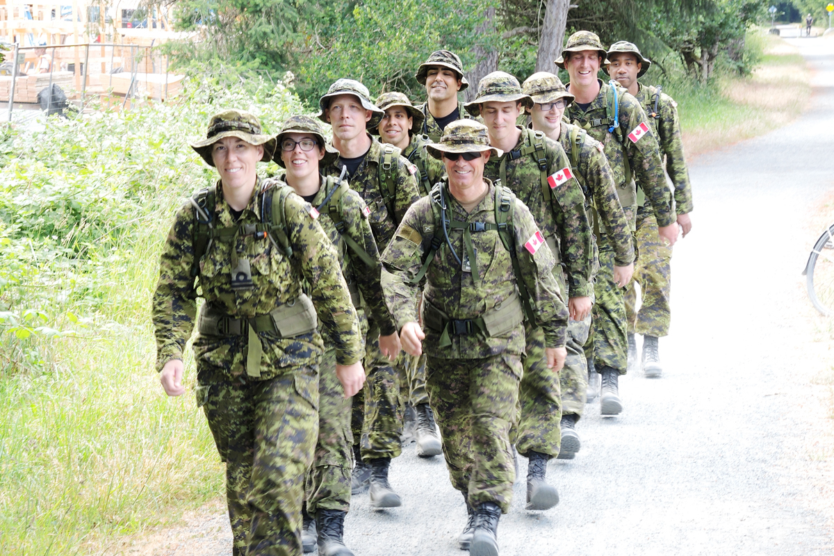 The final cut for this year’s team was made in early June. Here’s a list of this year’s participants: Lt(N) Haley van Poorten, Team Leader; PO1 Rayon Murdock, 2IC; Cpl Rhys Murphy, medic; Capt Gary Leblanc; Lt(N) Rebecca Granham; A/SLt Ashvin Chawla; CPO2 Armand Reelick; WO Nathan Verhoog; MS Kevin Simons; LS Luke Foebe; Cpl Javier Sanchez-Bringas. Alternates: Lt(N) Mike McKenna, and A/SLt Soheil Nasira.