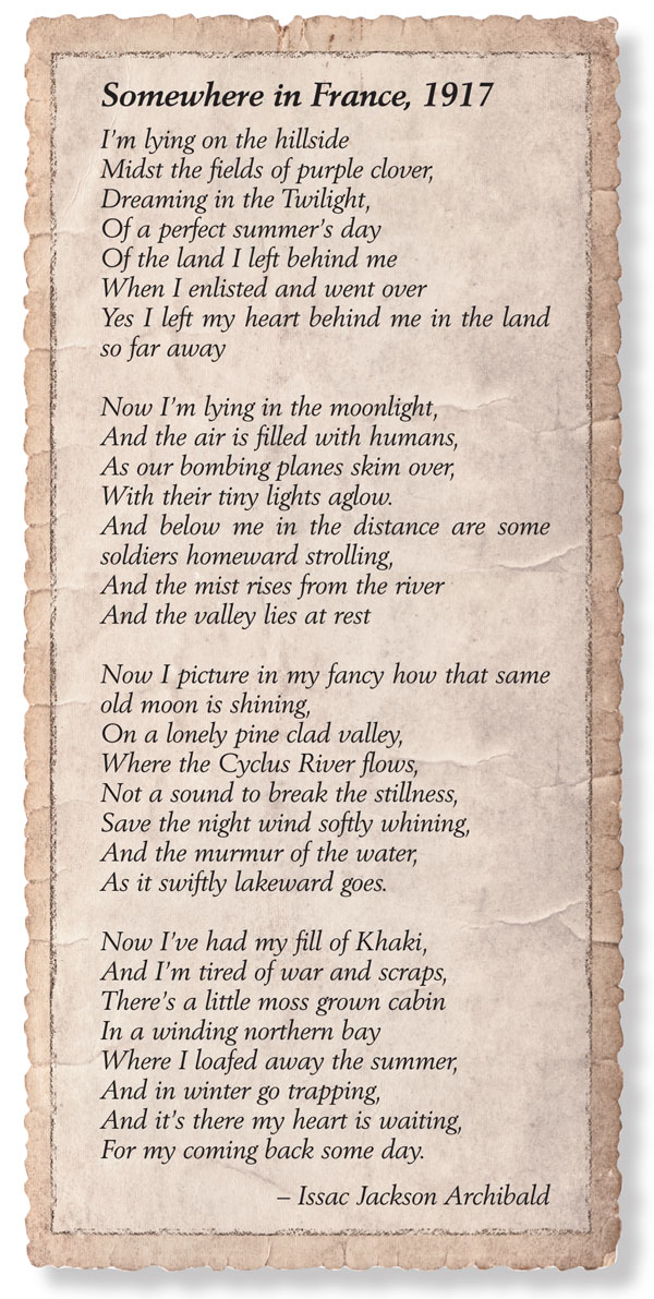 A poem by Issac Jackson Archibald