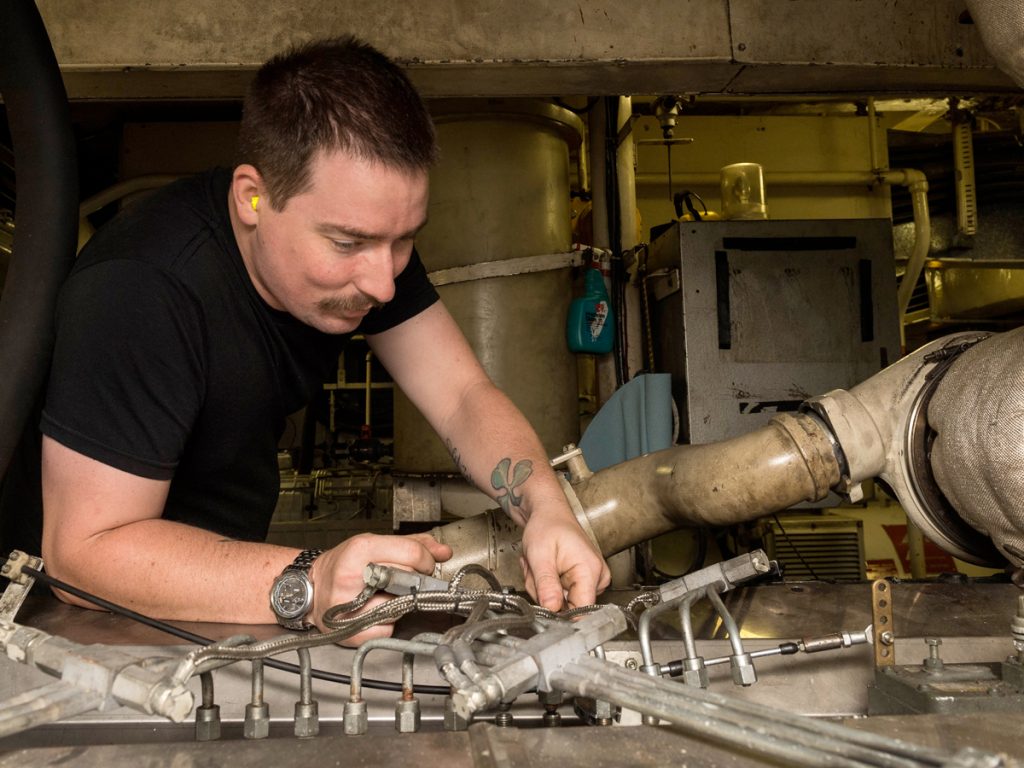 Sailor Profile: LS Thomas LeBlanc, Marine Technician. Photo by Operation Caribbe Imagery Technician, HMCS Edmonton