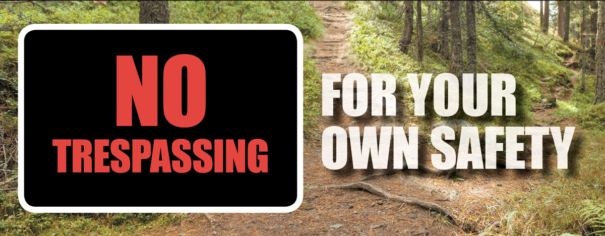 Nanaimo Rifle Range property: Trespassing announcement