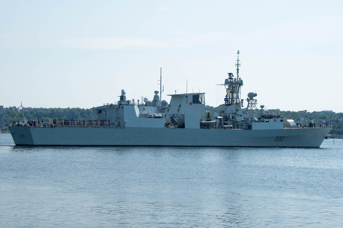HMCS Halifax departed Halifax on Sunday, July 14, en route to Operation Reassurance for the next six months. Photo by Mona Ghiz, MARLANT PA