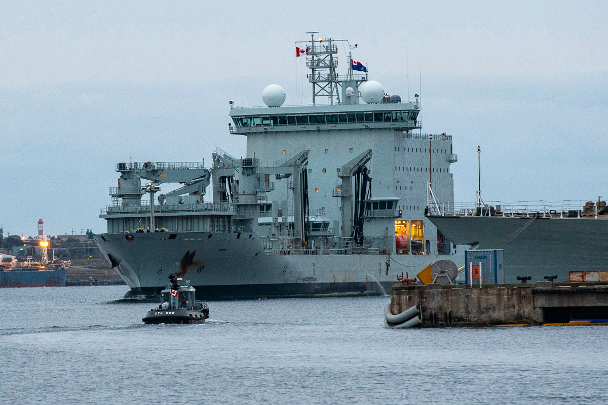 MV Asterix arrived back in Halifax Aug. 26 after more than 500 days away supporting the Royal Canadian Navy in various exercises and operations. Photo by Mona Ghiz, MARLANT PA