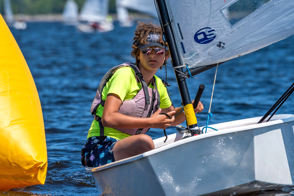 Heidi Maier, Canadian Forces Sailing Association (CFSA) Junior Sailor, competes during the Canadian Optimist Championship in Ottawa. Photo by Christian Bonin/TSGphoto.com