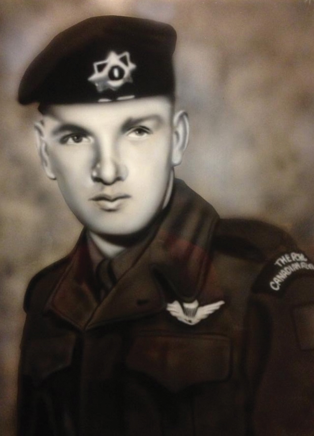 MCpl Ryan Mountenay’s art including a portrait of his grandfather as a young paratrooper depicited above. 