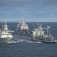 SNMG1 Conducts PASSEX training with German Navy