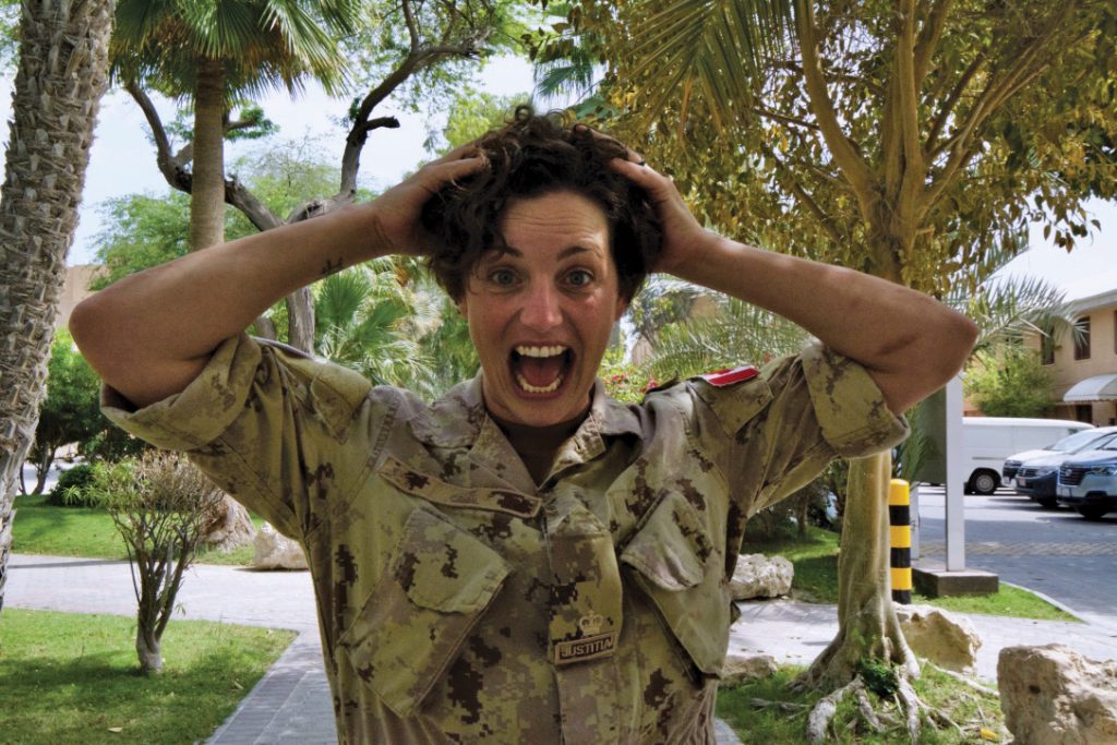 Maj Angela Orme will cut her curls. 