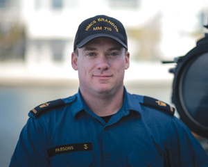 HMCS Brandon’s Coxswain, Petty Officer First Class Keith Parsons