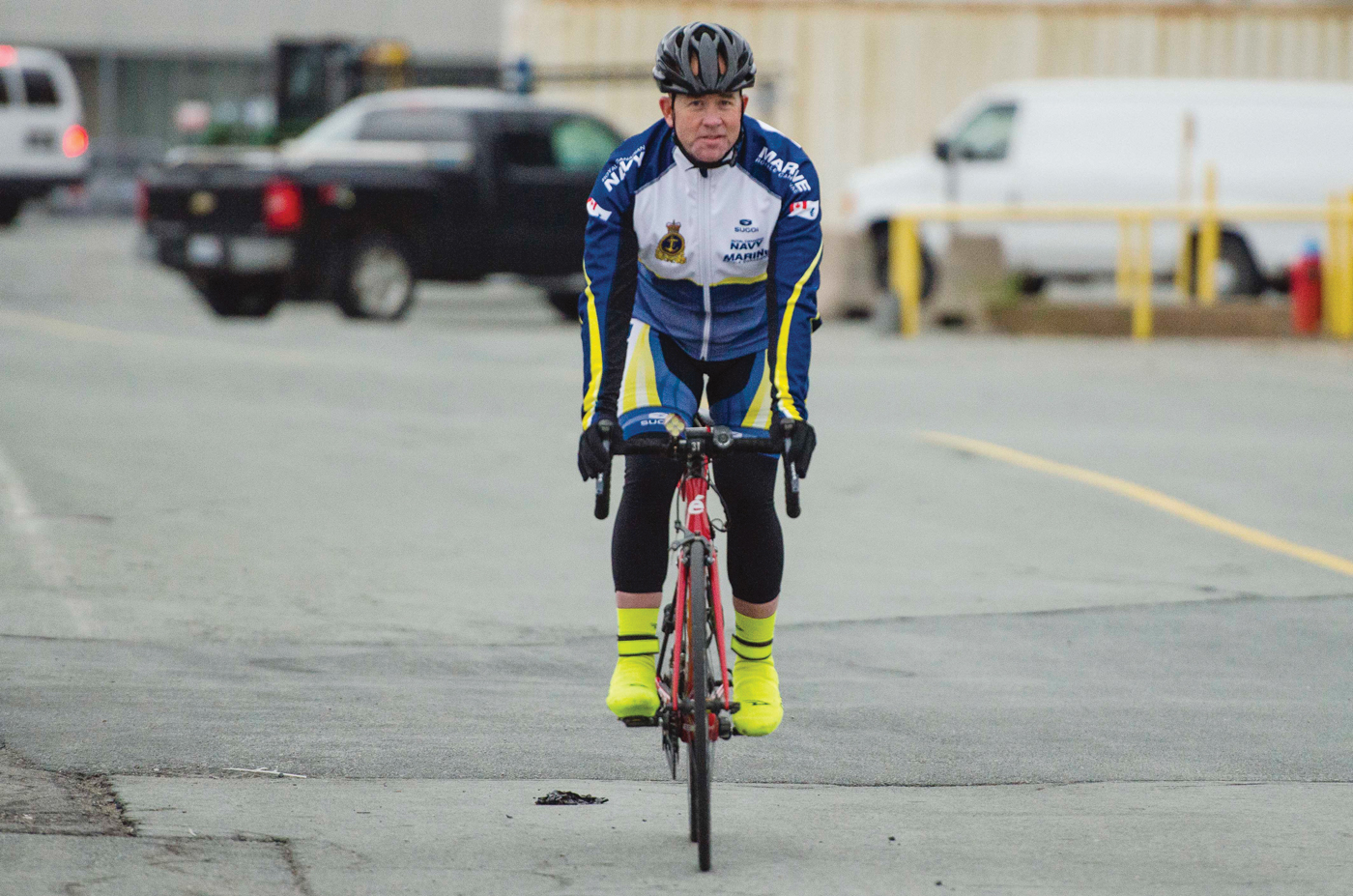 LCdr Kray Robichaud is a long-distance cyclist who has achieved the ‘super randonneur’ title every year since 2016 — completing a series of self-supported rides ranging from 200 to 600 kilometres. He is participating in this year’s Navy Bike Ride Harry DeWolf challenge.