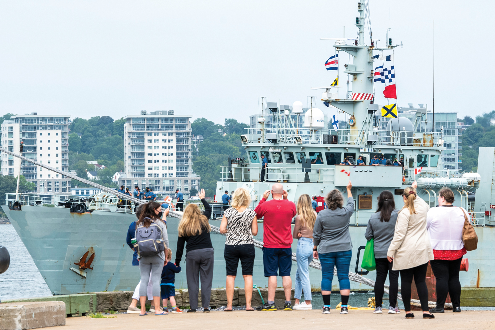 HMCS Shawinigan returned home to HMC Dockyard in Halifax on Aug. 9 after a  successful Operation Caribbe deployment. Photo: MARLANT PA