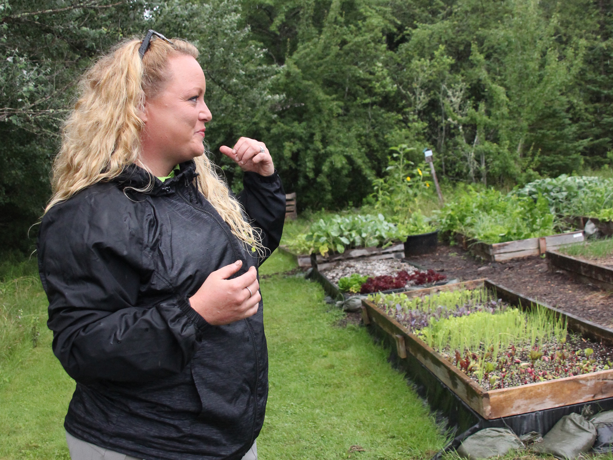 Jessica Miller, pictured, and her husband Steve Murgatroyd operate the Veteran Farm Project in Hants County, Nova Scotia.