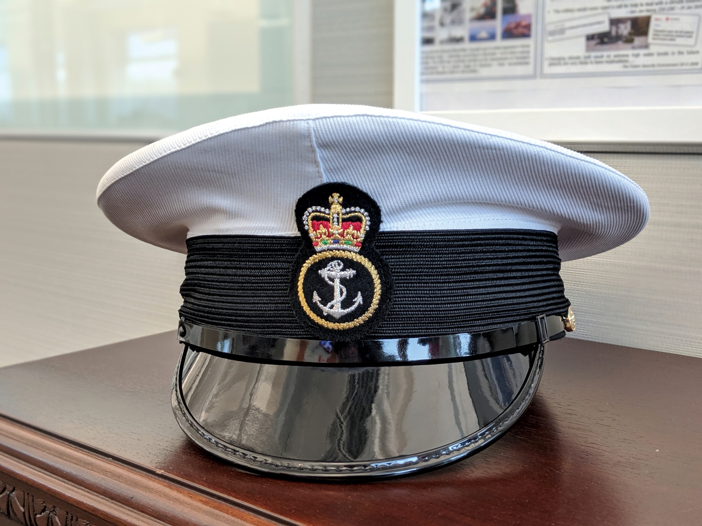 The new peaked cap is based on a design worn by petty officers pre-1967. 
