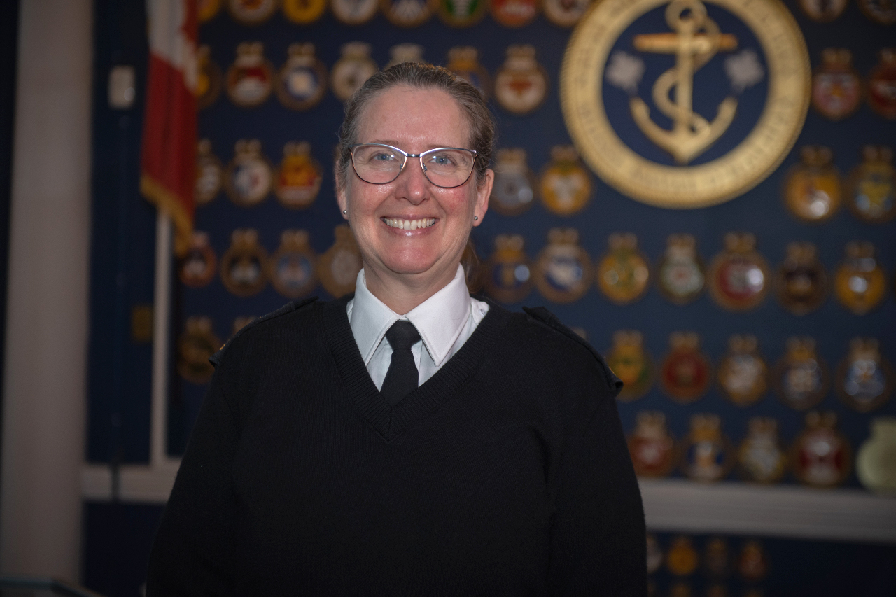 Haifax Base Chief Petty Officer, CPO1 Alena Mondelli was recognized as a Woman of Courage and one of Canada’s top 100 most powerful women by the Women’s Executive Network. Photo by Joanie Veitch, Trident Staff